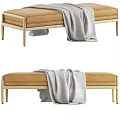 Sofa Stool Bed End Stool Sofa Stool Sofa Stool Bench Blanket 3d model