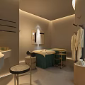 Serene SPA Sauna Interior With Massage Bed Robes Soft Lighting And Wooden Elements