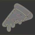 Modern Transparent Acrylic Pizza Slice Shaped Furniture Storage Tray With Holes