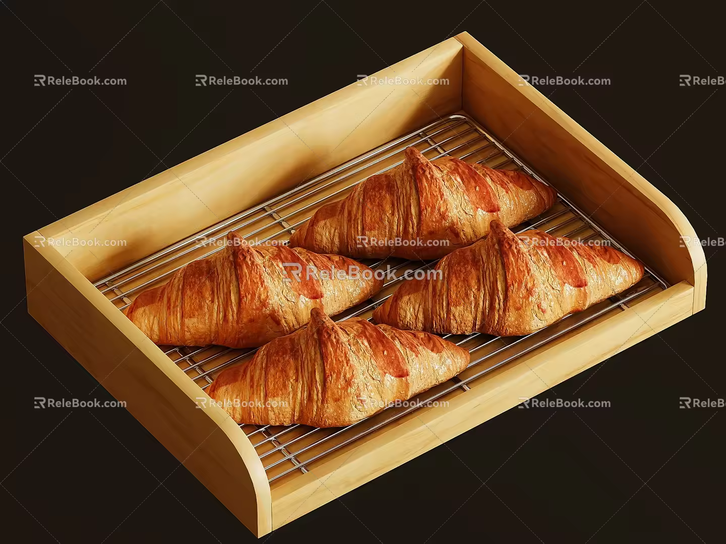 Bread Display Bread Cabinet Bakery 3d model