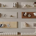 Cushion Bay Window Cushion Sofa Cushion 3d model