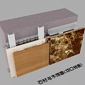 Modern node wall stone process node 3d model