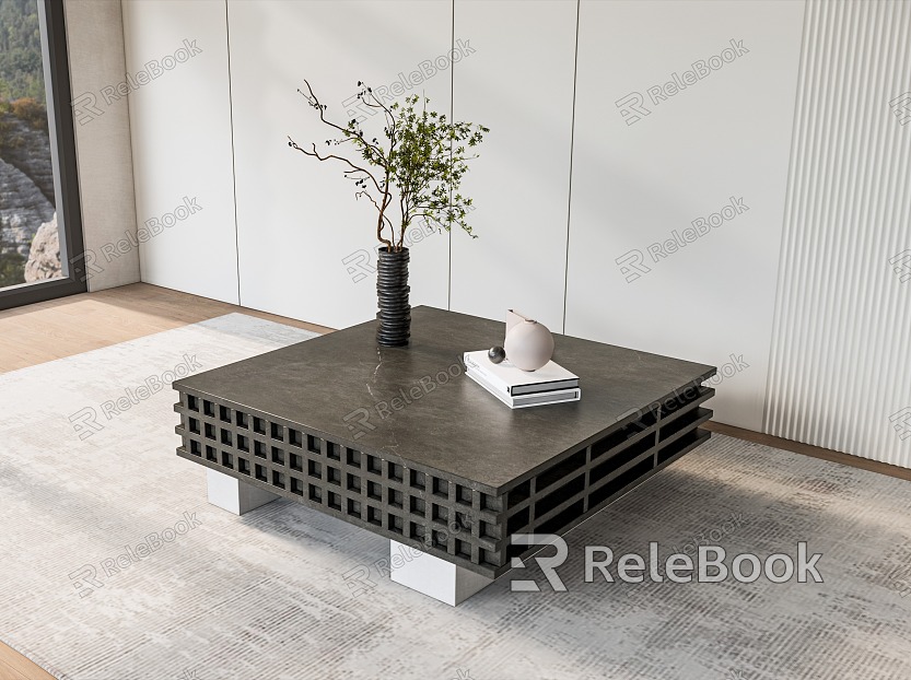 Modern industrial wind coffee table model