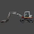 KUBOTA Wheeled Excavator Utility Vehicle With Extended Mechanical Arm And Large Tires