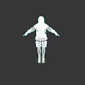 Game and Movie Character With Silver Gray Hair Green Top Brown Pants and Boots