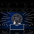 Event Stage Setup With Host 12 Zodiac Background Screen Lighting Decorations 3d model
