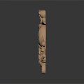 Golden Carved Decorative Ornament With Intricate Scroll Patterns For Furniture Corners