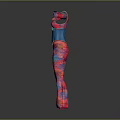Stylish Red And Blue Patterned Bodysuit With Unique Design For Daily Use