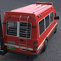 Red IVECO Emergency Communication Rescue Van With Roof Emergency Lights And Rescue Signage