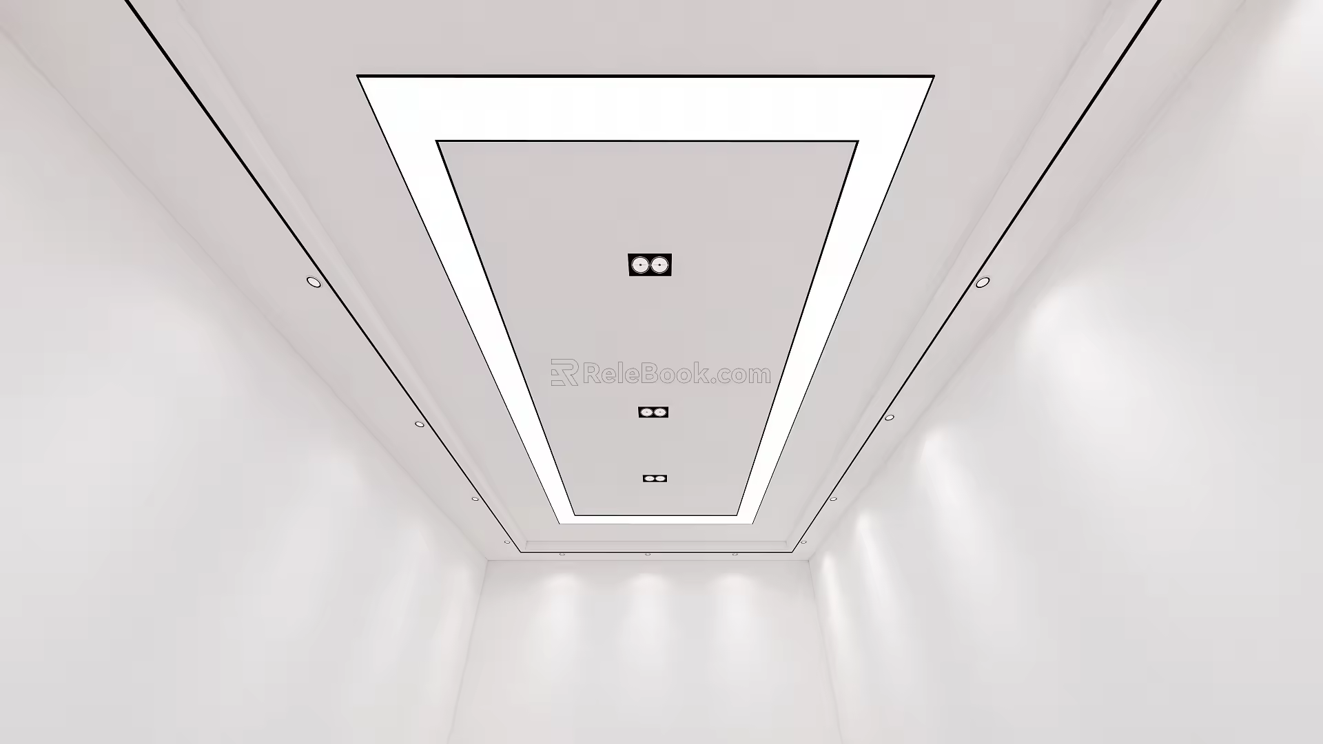 Suspend ceiling gypsum board modeling top 3d model