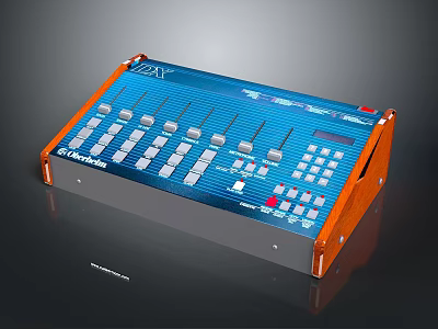 Denford Home Use Daily Living Product Console with Orange Blue Knobs Buttons and Display Screen 3d model