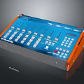 portable synthesizer mixer reverberator tuner mixer mixing equipment 3d model