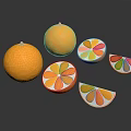 Juicy Whole Oranges And Sliced Pieces On Black Reflective Surface