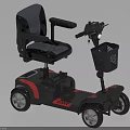 Electric Mobility Scooter Medical Device with Comfortable Seat and Front Basket for Elderly