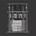 Electrical Substation Setup With Transformer Power Poles Insulators and Wires