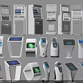 Commercial Equipment Various Modern Self Service Kiosks With Interactive Touchscreen Displays