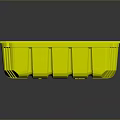 Yellow Plastic Rectangular Storage Container For Home Organizing Purposes