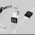 Three Modern Stylish Minimalist Watches With White Straps And Black Dials