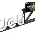 Deli 3D Letters Display With Garden Tools Billboard And Metal Stand