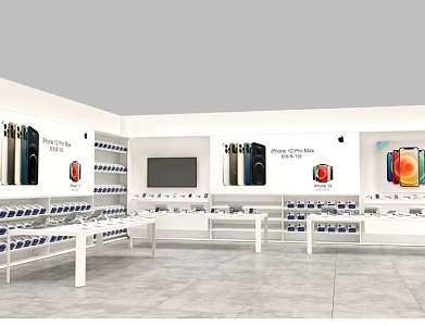 Simple offline mobile phone experience store business hall 3d model