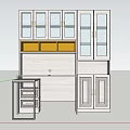 Classic White Bookcase Design With Glass Doors Yellow Shelves And Drawers