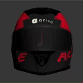 Arize Black Red Tactical Weapon Helmet Featuring APEX Logo And Protective Design 3d model