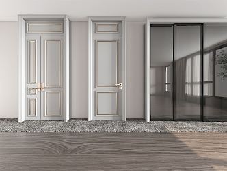 American-style child-mother door 3d model