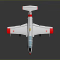 Space Aviation Model Aircraft Red And White With Transparent Cockpit And Number 32