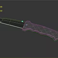 Tactical Knife With Sharp Stainless Steel Blade And Patterned Grip Handle