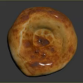 Golden Brown Round Artisan Bread With Crispy Crust And Soft Interior 3d model