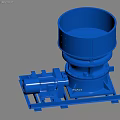 Blue Vertical Industrial Crusher Equipment With Motor And Base Stand