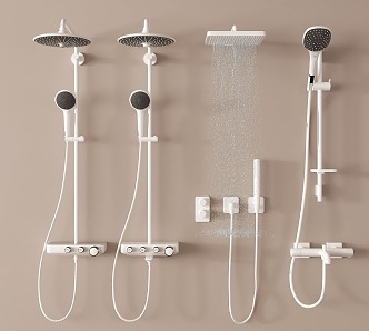 Modern shower bathroom small piece 3d model