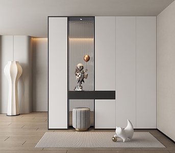 Modern Entrance Shoe Cabinet 3d model