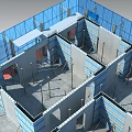 Construction Site With Building Framework Scaffolding And Support Columns Under Construction 3d model