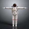 Full White Astronaut Space Suit With Helmet Backpack And Design Details