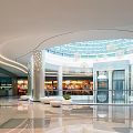 Modern Atrium Shopping Mall Atrium Shopping Mall Lobby Shopping Mall Escalator Sightseeing Elevator Atrium View 3d model