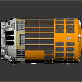 Advanced Spacecraft Module Equipment With Solar Panels And Cylindrical Technical Structure 3d model