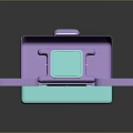 Practical Plastic Lunch Box Featuring Purple Turquoise Compartments And Open Lid Design