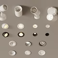 Various Modern Ceiling Spotlights And Recessed Lighting Fixtures With White Designs