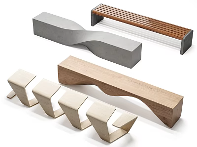 Stylish Outdoor Chairs With Diverse Designs And Materials 3d model