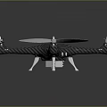 Space Exploration Quadcopter Drone Carbon Fiber Design With Propellers And Landing Gear