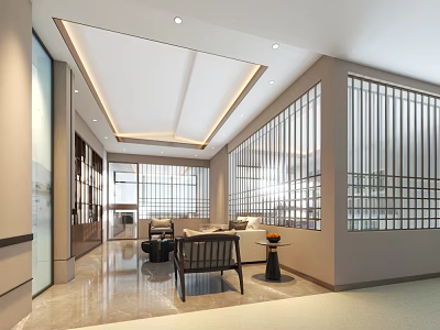 Chinese Medicine Waiting Area New Chinese Waiting Area 3d model