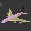 Lufthansa Commercial Passenger Airplane With White Body Blue Tail And Yellow Logo