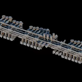 Industrial Equipment Pipeline System With Arranged Mechanical Components And Structural Frames