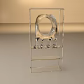 Transparent Acrylic Display Shelves Showcasing Curved Decorative Items In Retail Space