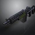 rifle semi-automatic rifle combat rifle battle rifle carbine war rifle attack rifle 3d model