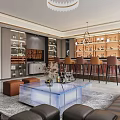Modern Luxury KTV Interior Design With Starry Ceiling Sofa Seating And Bar Counter