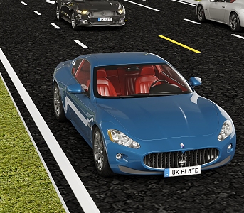 Modern highway road car sports car 3d model