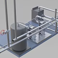 Boiler system 3d model