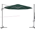 Green Outdoor Patio Umbrella With Black Frame Sturdy And Foldable Design